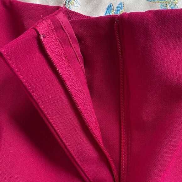Christian Lacroix NWT Wide Leg Trousers Haute Couture Luxury Fuschia Barbie 12 - Picture 4 of 7